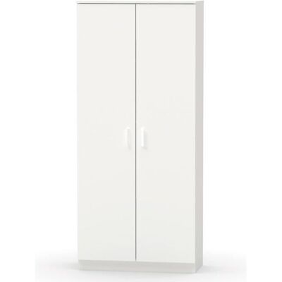 PEGANE Armoire - meuble de rangement coloris blanc - Hauteur 180 x Longueur 80 x Profondeur 35 cm Blanc - Publicité PEGANE Armoire - meuble de rangement coloris blanc - Hauteur 180 x Longueur 80 x Profondeur 35 cm Blanc - Publicité