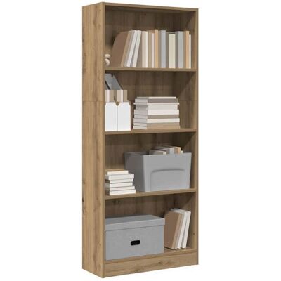 VIDAXL @FR Cabinet de Livre - Bibliothèque Polyvalente Étagère Haute chêne artisanal 60x24x143 cm bois dingénierie 03_69766843 - Publicité VIDAXL @FR Cabinet de Livre - Bibliothèque Polyvalente Étagère Haute chêne artisanal 60x24x143 cm bois dingénierie 03_69766843 - Publicité