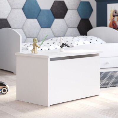 Viking Choice Boîte à jouets Daria - bois - 42x40x73 cm - blanche - Publicité Viking Choice Boîte à jouets Daria - bois - 42x40x73 cm - blanche - Publicité
