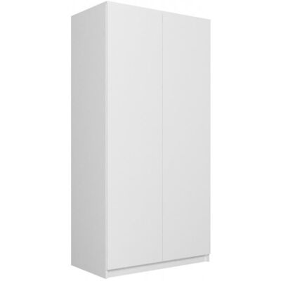 Armoire blanche Esme de HUCOCO - 7 étagères, Tip-On, Style scandinave - Publicité Armoire blanche Esme de HUCOCO - 7 étagères, Tip-On, Style scandinave - Publicité