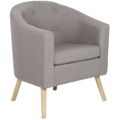 Fauteuil en lin Gris canapé à 1 place Chaise Sofa Confortable - l.64xp.50xh.69 cm Gris - Publicité Fauteuil en lin Gris canapé à 1 place Chaise Sofa Confortable - l.64xp.50xh.69 cm Gris - Publicité