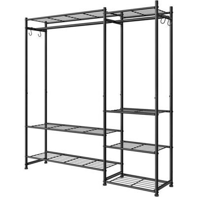 SONGMICS Armoire de chambre avec 2 Tringles et 7 Étagères 30 x 1248 x 1571 cm pour Chambre Entrée Noir Noir - Publicité SONGMICS Armoire de chambre avec 2 Tringles et 7 Étagères 30 x 1248 x 1571 cm pour Chambre Entrée Noir Noir - Publicité