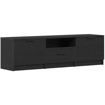 vidaXL Meuble TV - Rectangulaire en chêne noir - Rangement TV - Publicité vidaXL Meuble TV - Rectangulaire en chêne noir - Rangement TV - Publicité
