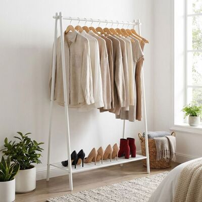 SONGMICS Portant amovible à Vêtements avec Étagère 335 x 925 x 153 cm pour Chambre Dressing Buanderie Blanc Blanc - Publicité SONGMICS Portant amovible à Vêtements avec Étagère 335 x 925 x 153 cm pour Chambre Dressing Buanderie Blanc Blanc - Publicité
