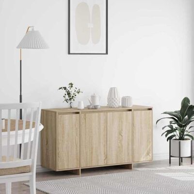 vidaXL Buffet Chêne Sonoma 135 x 41 x 75 cm Bois dingénierie 3333888 Beige - Publicité vidaXL Buffet Chêne Sonoma 135 x 41 x 75 cm Bois dingénierie 3333888 Beige - Publicité