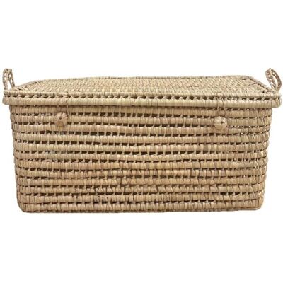 LOJI Malle de rangement feuille de palmier Naturel 60 cm Beige - Publicité LOJI Malle de rangement feuille de palmier Naturel 60 cm Beige - Publicité