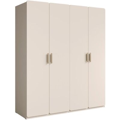 MEUBLORAMA Armoire 4 portes AMALIE 179x210x57 cm – Coloris beige sable – Avec 3 étagères supplémentaires Beige - Publicité MEUBLORAMA Armoire 4 portes AMALIE 179x210x57 cm – Coloris beige sable – Avec 3 étagères supplémentaires Beige - Publicité