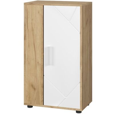commode Berno 50.1x87.3cm avec 2 compartiments Chêne de force doré/Blanc Vicco 55454 Jaune - Publicité commode Berno 50.1x87.3cm avec 2 compartiments Chêne de force doré/Blanc Vicco 55454 Jaune - Publicité