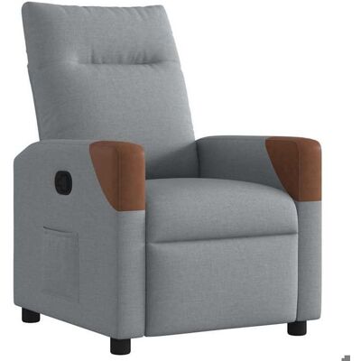 VIDAXL Fauteuil inclinable Gris clair - L69 x P86 x H100 cm - Tissu 100 % polyester 1695599 Gris - Publicité VIDAXL Fauteuil inclinable Gris clair - L69 x P86 x H100 cm - Tissu 100 % polyester 1695599 Gris - Publicité
