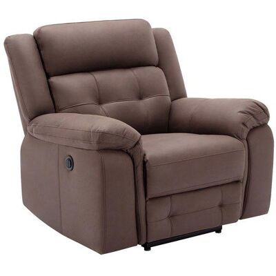 VENTE-UNIQUE Fauteuil relax électrique en microfibre aspect cuir vieilli marron ORTIANO Marron - Publicité VENTE-UNIQUE Fauteuil relax électrique en microfibre aspect cuir vieilli marron ORTIANO Marron - Publicité