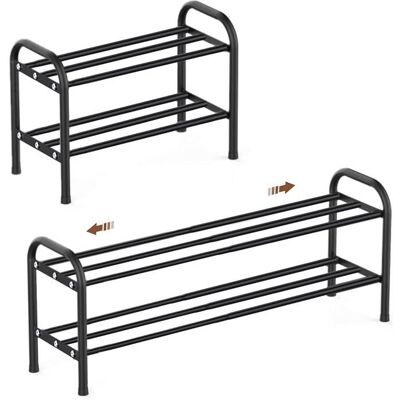 HOME FIT TRAINING Étagère à ChaussuresétroiteExtensiblePeu encombranteréglablePetiteen métalNoireRangement de Chaussures(3 Niveaux)(2 - Publicité HOME FIT TRAINING Étagère à ChaussuresétroiteExtensiblePeu encombranteréglablePetiteen métalNoireRangement de Chaussures(3 Niveaux)(2 - Publicité