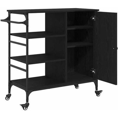 VIDAXL Soldes Printemps Chariot de cuisine - BURKE - Desserte cuisine - Chêne noir 875x385x845 cm DD261 Noir - Publicité VIDAXL Soldes Printemps Chariot de cuisine - BURKE - Desserte cuisine - Chêne noir 875x385x845 cm DD261 Noir - Publicité