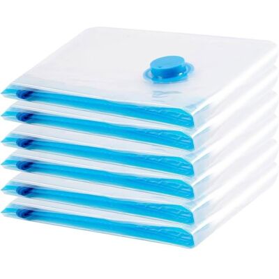 MHY® Sac de Rangement Sous Vide 6PCSSac sous vide Vetement AspirateurCompression Housse Aspirable Rangement Réutilisable 60*40CM Bleu - Publicité MHY® Sac de Rangement Sous Vide 6PCSSac sous vide Vetement AspirateurCompression Housse Aspirable Rangement Réutilisable 60*40CM Bleu - Publicité