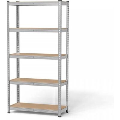 Étagère de Rangement - Avec 5 Niveaux Réglables - Structure Robuste - 100x50x200 cm - Argent - LVHCMFOHM Beige - Publicité Étagère de Rangement - Avec 5 Niveaux Réglables - Structure Robuste - 100x50x200 cm - Argent - LVHCMFOHM Beige - Publicité