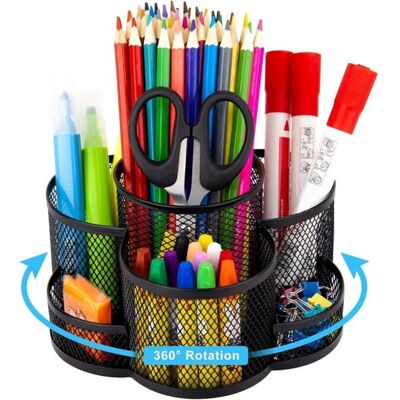Porte-Stylo En Maille Pour Bureau Organiseur De Bureau Rotatif 360 Degrs Avec 7 Compartiments Organiseur Stationnaire En Odipie - Publicité Porte-Stylo En Maille Pour Bureau Organiseur De Bureau Rotatif 360 Degrs Avec 7 Compartiments Organiseur Stationnaire En Odipie - Publicité