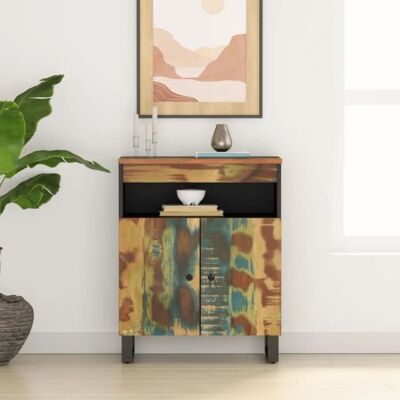 vidaXL Buffet en bois recyclé multicolore 60x33x75cm - Credenza - Publicité vidaXL Buffet en bois recyclé multicolore 60x33x75cm - Credenza - Publicité