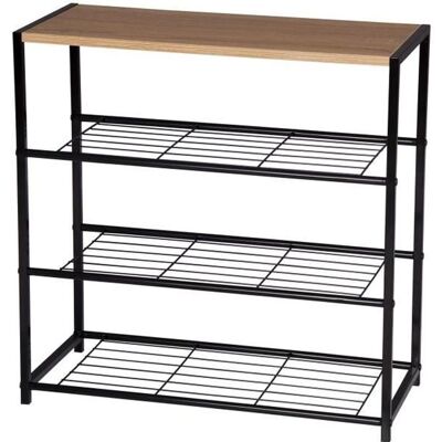 WOLTU Banc Etagère à chaussures avec 3 étagèresMeuble de rangement pour 9 paires de chaussuresEtagère en bois et métal Blanc - Publicité WOLTU Banc Etagère à chaussures avec 3 étagèresMeuble de rangement pour 9 paires de chaussuresEtagère en bois et métal Blanc - Publicité