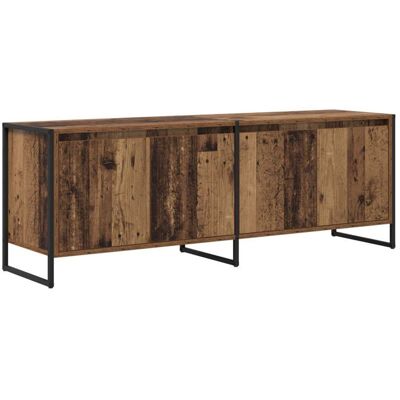 Meuble TV bois ancien - vidaXL - 140x36x49.5 cm - Bois dingénierie - Style industriel - Options de rangement Marron - Publicité Meuble TV bois ancien - vidaXL - 140x36x49.5 cm - Bois dingénierie - Style industriel - Options de rangement Marron - Publicité