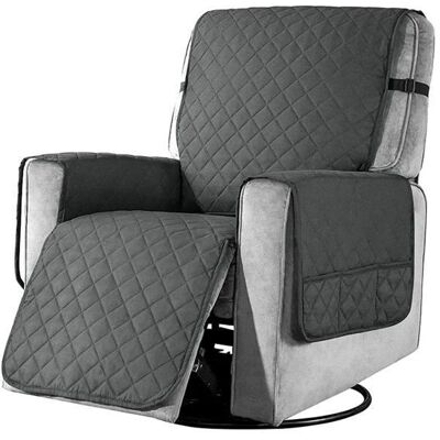 HANDEIU Protège fauteuil avec poches protège fauteuil pour fauteuil TV 1 place poches housse fauteuil lavable protection fauteuil grisS Gris - Publicité HANDEIU Protège fauteuil avec poches protège fauteuil pour fauteuil TV 1 place poches housse fauteuil lavable protection fauteuil grisS Gris - Publicité