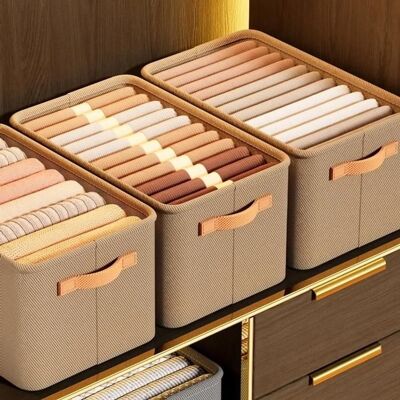 YYV Organisateur pliable pour vêtements armoire et tiroirs 3 pièces en tissu non tissé avec motif coloré TROUSSE DE MANUCURE - Publicité YYV Organisateur pliable pour vêtements armoire et tiroirs 3 pièces en tissu non tissé avec motif coloré TROUSSE DE MANUCURE - Publicité