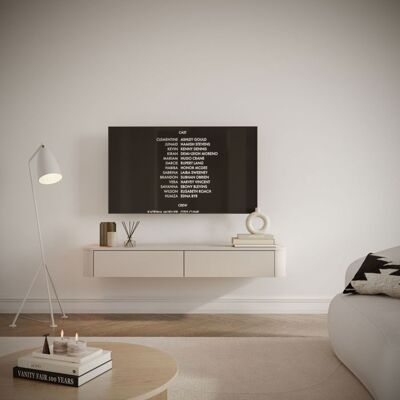 SELSEY Meuble TV mural – LUVIO SLIM – 140 cm – gris cachemire Gris - Publicité SELSEY Meuble TV mural – LUVIO SLIM – 140 cm – gris cachemire Gris - Publicité