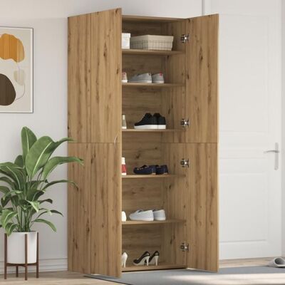 Armoire à chaussures en chêne artisanal 80x35,5x180 cm - Shoe Cabinet - Publicité Armoire à chaussures en chêne artisanal 80x35,5x180 cm - Shoe Cabinet - Publicité
