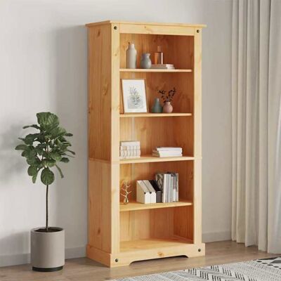 vidaXL Pin Bibliothèque à 5 Niveaux Etagère à Livres Meuble de Rangement Bureau Salon Salle de Séjour Maison Intérieur 243744 Marron - Publicité vidaXL Pin Bibliothèque à 5 Niveaux Etagère à Livres Meuble de Rangement Bureau Salon Salle de Séjour Maison Intérieur 243744 Marron - Publicité