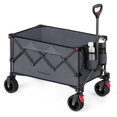 SONGMICS Chariot Pliable Capacité de 150 L Supporte Jusqu’à 150 kg avec Poignée 4 Roues Amovibles Économie d’Espace Gris Ardoise - Publicité SONGMICS Chariot Pliable Capacité de 150 L Supporte Jusqu’à 150 kg avec Poignée 4 Roues Amovibles Économie d’Espace Gris Ardoise - Publicité
