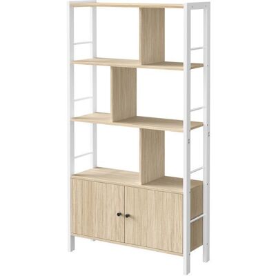 VASAGLE Bibliothèque de Rangement à Portes Moderne en Acier Grande Capacité pour Salon Bureau Chambre Beige et Blanc Beige - Publicité VASAGLE Bibliothèque de Rangement à Portes Moderne en Acier Grande Capacité pour Salon Bureau Chambre Beige et Blanc Beige - Publicité