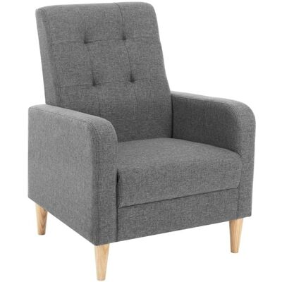 WOLTU Fauteuil Salon Scandinave Fauteuil Cabriolet Relax Siège Rembourré en Lin Pieds en Bois Massif Gris Foncé W0ATT0343 Gris - Publicité WOLTU Fauteuil Salon Scandinave Fauteuil Cabriolet Relax Siège Rembourré en Lin Pieds en Bois Massif Gris Foncé W0ATT0343 Gris - Publicité