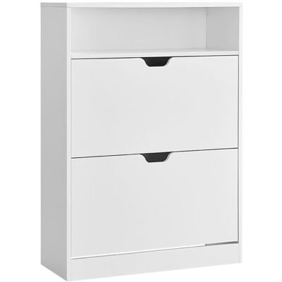 Meuble à Chaussures - VASAGLE - 16 Paires - Blanc Nuage - 24 x 80 x 102 cm Blanc - Publicité Meuble à Chaussures - VASAGLE - 16 Paires - Blanc Nuage - 24 x 80 x 102 cm Blanc - Publicité