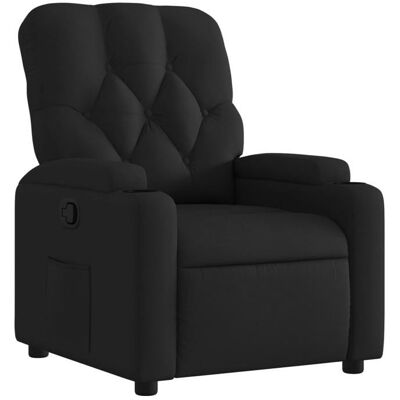 VIDAXL Fauteuil inclinable Noir - L74 x P86.5 x H93.5 cm - Tissu 100 % polyester 4907066 Noir - Publicité VIDAXL Fauteuil inclinable Noir - L74 x P86.5 x H93.5 cm - Tissu 100 % polyester 4907066 Noir - Publicité