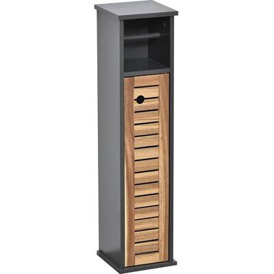 MEUBLE RESERVE ET DEROULEUR PAPIER WC ACACIA ET MDF - ELEMENT - Tendance Gris - Publicité MEUBLE RESERVE ET DEROULEUR PAPIER WC ACACIA ET MDF - ELEMENT - Tendance Gris - Publicité