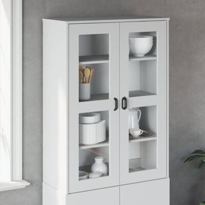 vidaXL Dessus pour Buffet Armoire avec Étagères et Portes Vitrées Meuble de Rangement Salon Chambre Industriel Blanc 374941 Blanc - Publicité vidaXL Dessus pour Buffet Armoire avec Étagères et Portes Vitrées Meuble de Rangement Salon Chambre Industriel Blanc 374941 Blanc - Publicité