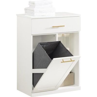 Meuble Salle de Bain SoBuy avec Panier à Linge Amovible Tiroir et 2 Étagères pour Rangement Meuble Compact Blanc 66x37x95 cm Blanc - Publicité Meuble Salle de Bain SoBuy avec Panier à Linge Amovible Tiroir et 2 Étagères pour Rangement Meuble Compact Blanc 66x37x95 cm Blanc - Publicité