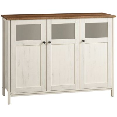 VASAGLE Buffet de Rangement Industriel Armoire 3 Portes avec Cadre en Acier pour Cuisine Salon Entrée Marron et Blanc Blanc - Publicité VASAGLE Buffet de Rangement Industriel Armoire 3 Portes avec Cadre en Acier pour Cuisine Salon Entrée Marron et Blanc Blanc - Publicité