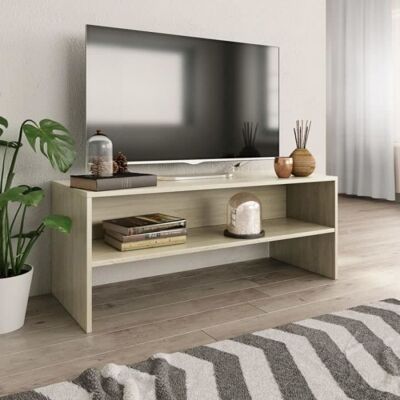 Meuble TV - VIDAXL - Chêne sonoma - 100 x 40 x 40 cm - Aspect bois - Contemporain - Design Marron - Publicité Meuble TV - VIDAXL - Chêne sonoma - 100 x 40 x 40 cm - Aspect bois - Contemporain - Design Marron - Publicité