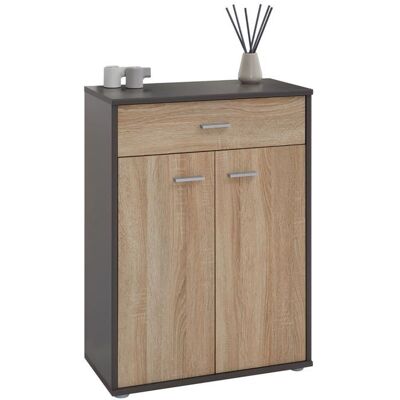 Idimex Buffet salle à manger CALAIS L 60 cm coloris chêne sonoma avec 2 portes bahut bas meuble de rangement style moderne Gris - Publicité Idimex Buffet salle à manger CALAIS L 60 cm coloris chêne sonoma avec 2 portes bahut bas meuble de rangement style moderne Gris - Publicité