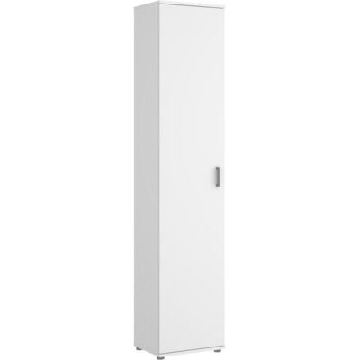 PEGANE Armoire meuble de rangement coloris blanc - Longueur 39 x Profondeur 35 x Hauteur 190 cm Blanc - Publicité PEGANE Armoire meuble de rangement coloris blanc - Longueur 39 x Profondeur 35 x Hauteur 190 cm Blanc - Publicité