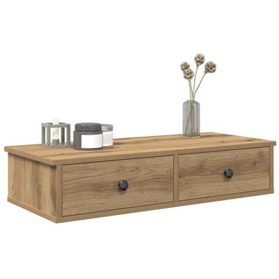 vidaXL Étagère murale avec tiroirs chêne artisanal bois dingénierie 859958 Marron - Publicité vidaXL Étagère murale avec tiroirs chêne artisanal bois dingénierie 859958 Marron - Publicité