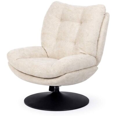 Fauteuil en tissu beige avec piètement noir Magnum - Amadeus Beige - Publicité Fauteuil en tissu beige avec piètement noir Magnum - Amadeus Beige - Publicité