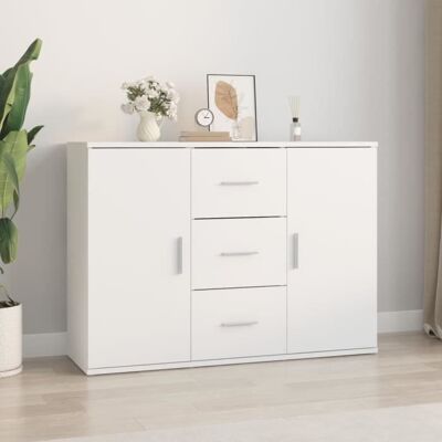 vidaXL Buffet blanc 91x295x65 cm bois dingénierie 823342 Blanc - Publicité vidaXL Buffet blanc 91x295x65 cm bois dingénierie 823342 Blanc - Publicité