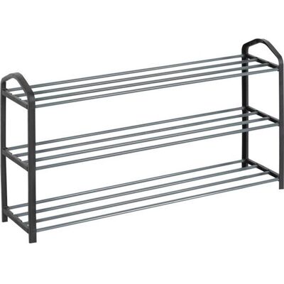 WOLTU Etagère à chaussuresMeuble à chaussure pour 12 paires de chaussures3 niveaux tube en acier 79*19.5*45cm Noir Noir - Publicité WOLTU Etagère à chaussuresMeuble à chaussure pour 12 paires de chaussures3 niveaux tube en acier 79*19.5*45cm Noir Noir - Publicité