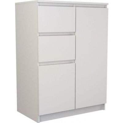 Hucoco Parma Commode Moderne - 97x70x40 - Blanc - Publicité Hucoco Parma Commode Moderne - 97x70x40 - Blanc - Publicité