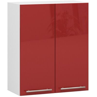 Armoire murale AKORD W60 - Bianco et Rosso Lucido - 2 portes - Publicité Armoire murale AKORD W60 - Bianco et Rosso Lucido - 2 portes - Publicité