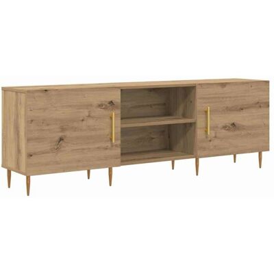 Meuble TV moderne - vidaXL - Chêne artisanal - 150x30x50 cm - Bois dingénierie - 2 portes - 2 étagères - Profil bas Marron - Publicité Meuble TV moderne - vidaXL - Chêne artisanal - 150x30x50 cm - Bois dingénierie - 2 portes - 2 étagères - Profil bas Marron - Publicité