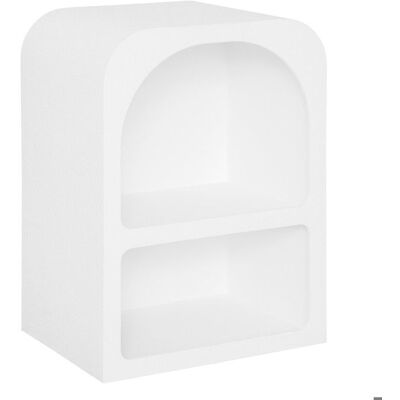 PEGANE Table de chevet table de nuit avec 2 niches en bois coloris blanc - Longueur 40 x Profondeur 30 x Hauteur 55 cm Blanc - Publicité PEGANE Table de chevet table de nuit avec 2 niches en bois coloris blanc - Longueur 40 x Profondeur 30 x Hauteur 55 cm Blanc - Publicité