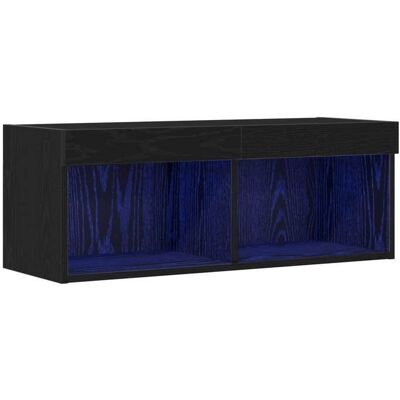 VIDAXL Noir TABLE TV - Ensemble meuble TV - PARAJIE - Armoire TV - Contemporain - Chêne noir 80x30x30cm - Bois dingénierie @1191404 Bleu - Publicité VIDAXL Noir TABLE TV - Ensemble meuble TV - PARAJIE - Armoire TV - Contemporain - Chêne noir 80x30x30cm - Bois dingénierie @1191404 Bleu - Publicité