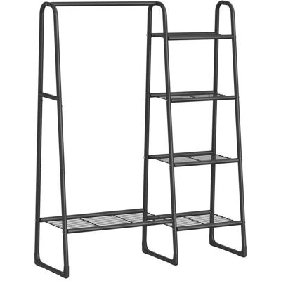 SONGMICS Portant à Vêtement Penderie à Vêtements 5 Étagères de Rangement Structure en Métal 40 x 1017 x 1533 cm Noir Noir - Publicité SONGMICS Portant à Vêtement Penderie à Vêtements 5 Étagères de Rangement Structure en Métal 40 x 1017 x 1533 cm Noir Noir - Publicité