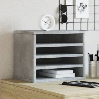 VidaXL Organisateur de bureau gris béton 36 x 26 x 295 cm - caisson / desserte Gris - Publicité VidaXL Organisateur de bureau gris béton 36 x 26 x 295 cm - caisson / desserte Gris - Publicité